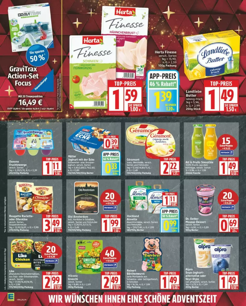 Aktueller Prospekt Edeka - Prospekte - von 08.12 bis 13.12.2025 - strona 8 - produkty: butter, eier, eis, elle, finesse, hähnchenbrust, herta, herta finesse, Käse, landliebe, reis, rouge, rougette, tee, Ti, top-preis, ZTE