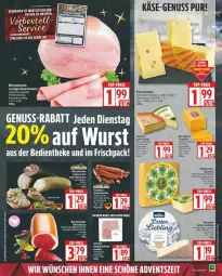 Gazetka promocyjna Edeka - Prospekte - Gazetka - ważna od 13.12 do 13.12.2025 - strona 5 - produkty: bergader, eis, emmentaler, ente, filet, hartkäse, hinterschinken, HP, Käse, kerrygold, Landgrafenschinken, leberwurst, mac, nuss, reis, schinken, schwein, schweine, schweinefilet, schweizer hartkäse, tee, Ti, weichkäse, wein, weine, wurst, ZTE