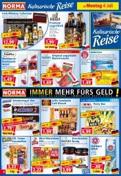 Gazetka promocyjna Norma - Norma - Gazetka - ważna od 11.07 do 11.07.2022 - strona 6 - produkty: apfel, aprikose, aprikosen, auer, Bau, Bauer, beere, beutel, Blaubeer, blaubeere, braten, dip, elle, flasche, Geflügel, geschenkpackung, gin, haltbare milch, honig, irish whiskey, kakao, karamell, kilbeggan, kirsch, knoblauch, kühlregal, Ländertee, limo, mac, mars, Mett, mettwurst, milch, Mini-Würstchen, minze, oder twix, orange, pfirsich, regal, riegel, sahne, salami, sandwich, sauce, saucen, schoko, schokoriegel, snack, snacks, snickers, tee, Ti, twix, whiskey, wurst, würstchen