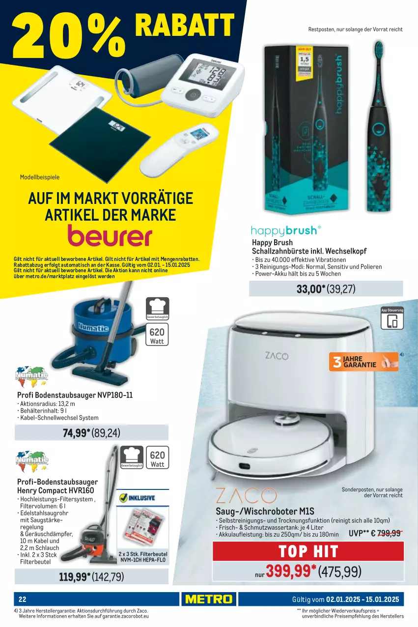 Aktueller Prospekt Metro - Food-Nonfood - von 02.01 bis 15.01.2025 - strona 22 - produkty: akku, auto, Behälter, beutel, bodenstaubsauger, bürste, dell, edelstahl, eis, elle, erde, LG, Metro, Mode, Reinigung, reis, Schal, schallzahnbürste, schlauch, sonderposten, Spiele, staubsauger, teller, Ti, tisch, wasser, wassertank, zahnbürste