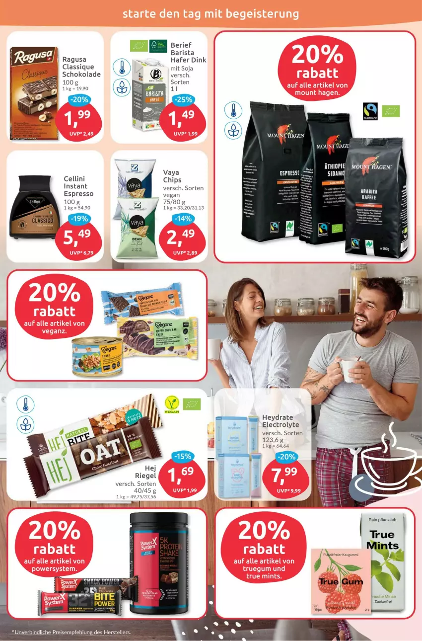 Aktueller Prospekt Budni - Prospekte - von 26.09 bis 01.10.2022 - strona 11 - produkty: Abba, Bau, bio, chips, eis, elle, espresso, hafer, minze, reis, schoko, schokolade, soja, teller, zucker