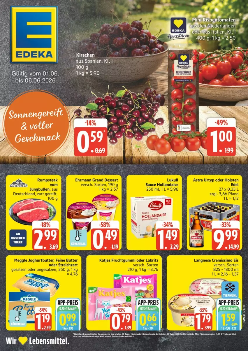 Aktueller Prospekt Edeka - Prospekte - von 01.06 bis 06.06.2026 - strona 1 - produkty: eis, reis, tee