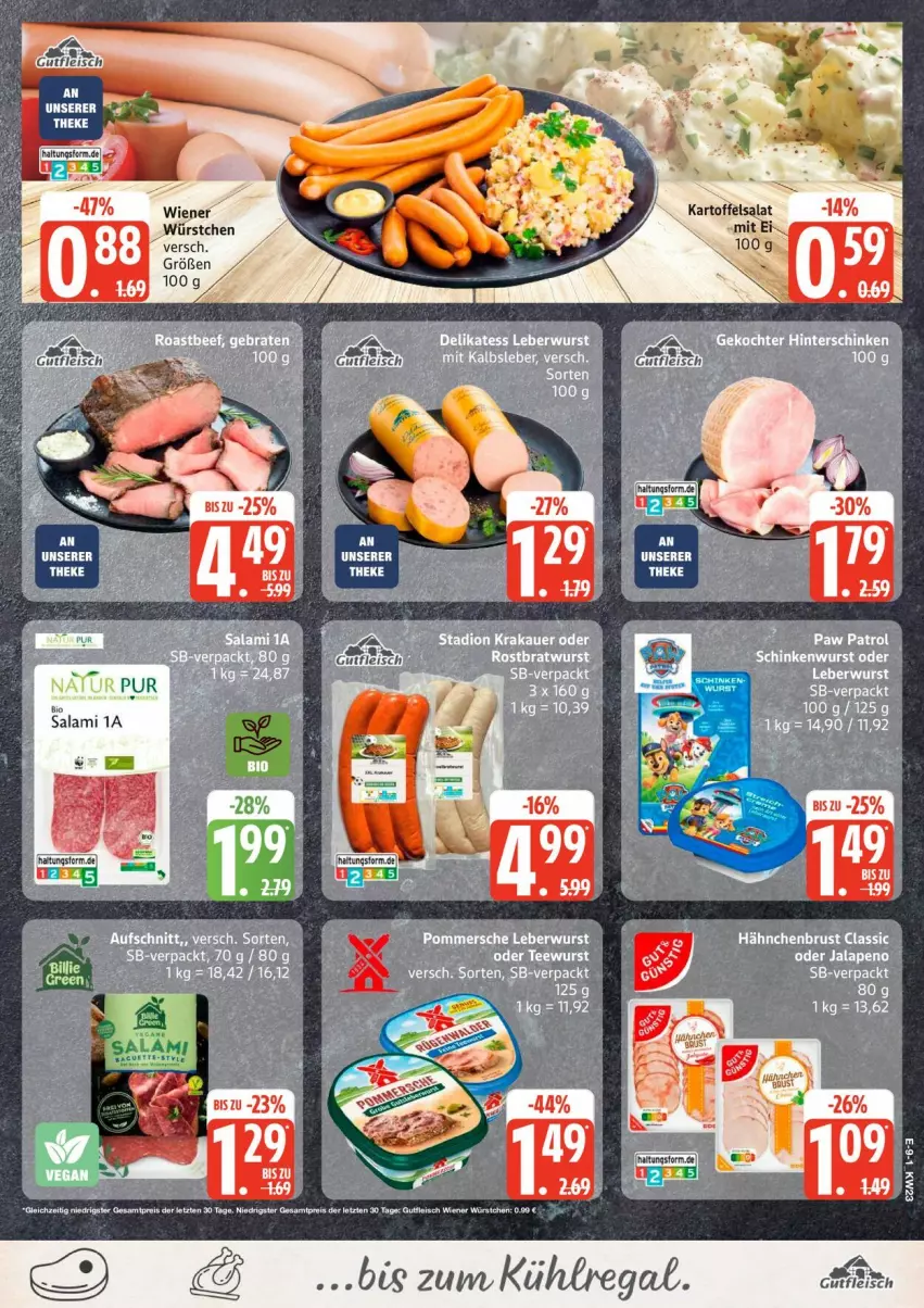 Aktueller Prospekt Edeka - Prospekte - von 01.06 bis 06.06.2026 - strona 11 - produkty: eis, fleisch, kühlregal, regal, reis, salami, Ti, wiener, wiener würstchen, würstchen, ZTE