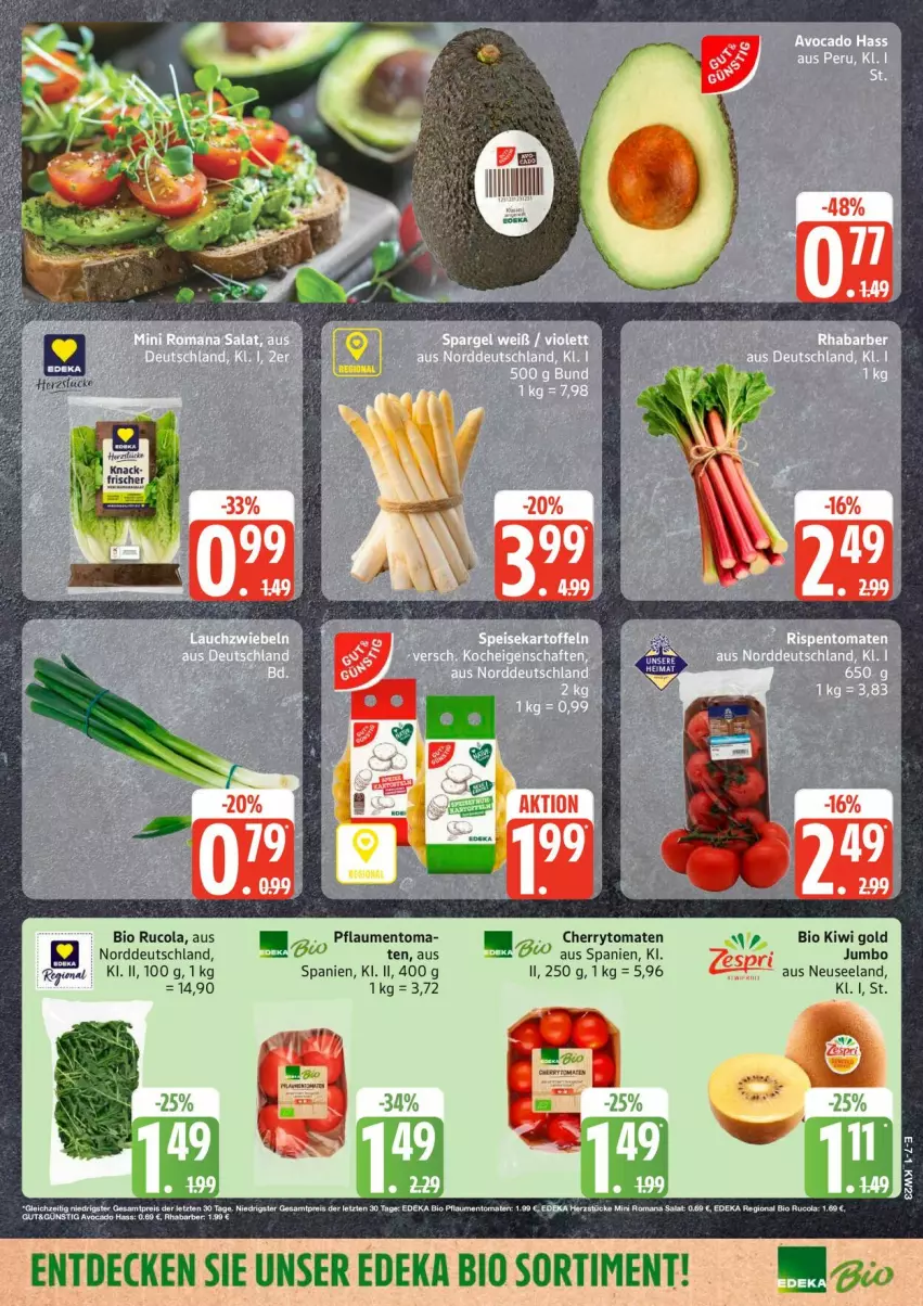 Aktueller Prospekt Edeka - Prospekte - von 01.06 bis 06.06.2026 - strona 9 - produkty: bio, cherrytomaten, cola, decke, deka, edeka bio, Elan, jumbo, kiwi, Kiwi Gold, pflaume, pflaumen, rucola, Ti, tomate, tomaten