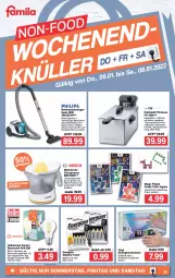 Gazetka promocyjna Famila - Prospekte - Gazetka - ważna od 08.01 do 08.01.2022 - strona 39 - produkty: alexa, amazon alexa, Apple, Behälter, beutel, bodenstaubsauger, edelstahl, Edelstahl-Fritteuse, Einweghandschuhe, eis, elle, energizer, ente, fritteuse, früchte, handschuhe, Lampe, leine, Leuchte, reis, saft, schuhe, spielzeug, staubsauger, teller, thermostat, Ti, weck, Zitruspresse