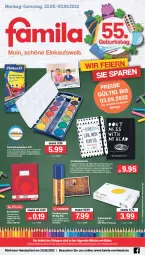 Gazetka promocyjna Famila - Prospekte - Gazetka - ważna od 03.09 do 03.09.2022 - strona 1 - produkty: aufbewahrungsbox, decke, Deckel, din a4, eier, eis, ente, Fineliner, Hefte, jever, kopierpapier, kraft, Leuchte, leuchten, LG, papier, reis, rel, ring, Ti, tisch, Weste, Wild, ZTE