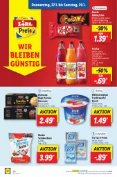 Gazetka promocyjna Lidl - Aktionsprospekt - Gazetka - ważna od 29.01 do 29.01.2022 - strona 30 - produkty: creme, ehrmann, eis, eiscreme, elle, frucht, Fruchtquark, fruchtsaft, Kinder, Kit Kat, kitkat, lion, ndk, nestlé, punica, quark, saft, Schal, Schale, schoko, schoko-bons, teller, Ti, weihenstephan