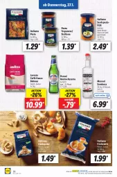 Gazetka promocyjna Lidl - Aktionsprospekt - Gazetka - ważna od 29.01 do 29.01.2022 - strona 36 - produkty: alkohol, apfel, Birnen, bohne, bohnen, cantuccini, cin, Croissant, croissants, italiamo, lavazza, mac, ndk, pasta, Peroni, pesto, sambuca, sauce, Schal, Schale, senf, Spezi, Ti, tuc