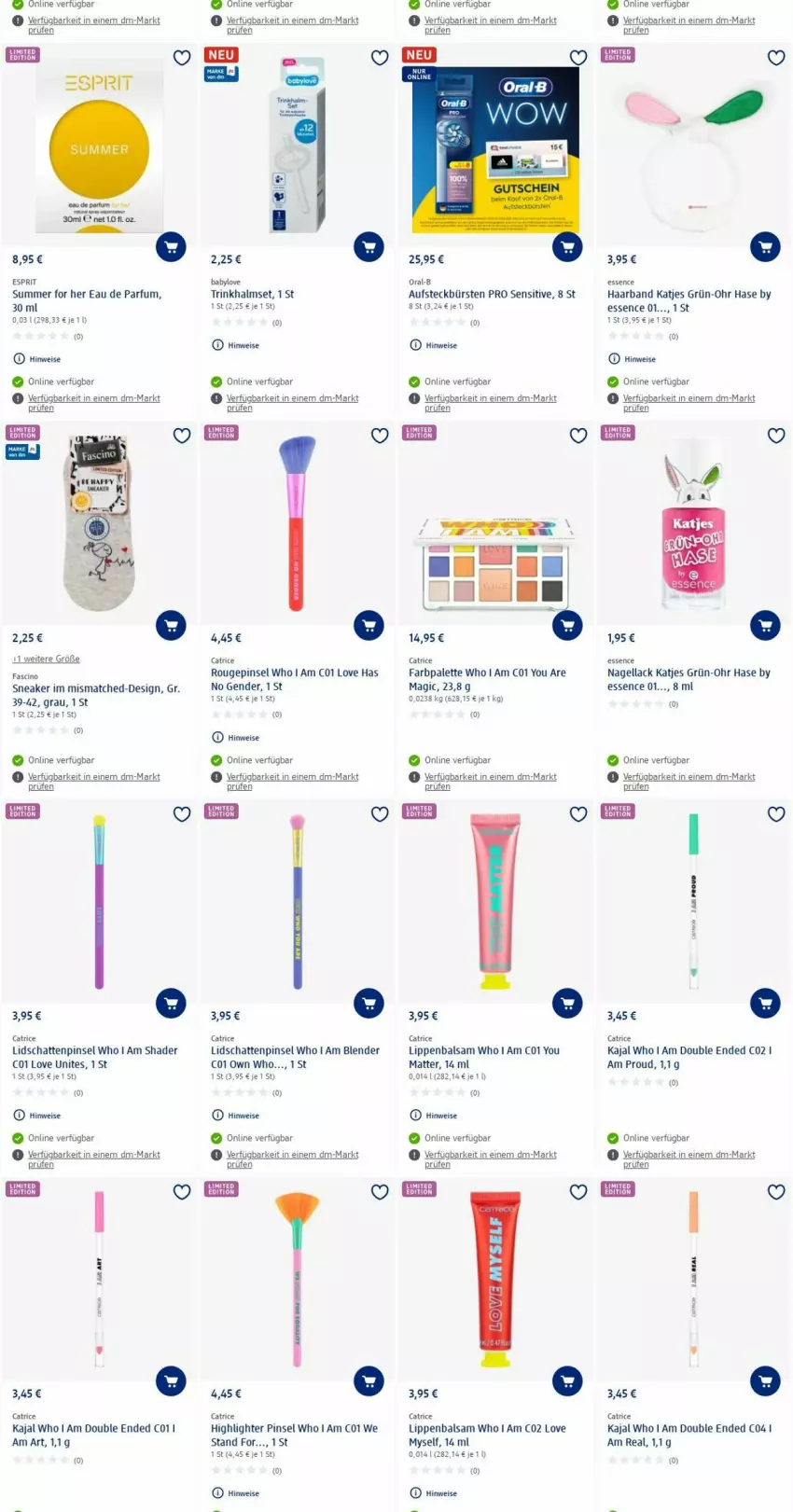 Aktueller Prospekt Dm Drogerie - Prospekte - von 05.06 bis 14.06.2023 - strona 12 - produkty: aufsteckbürsten, Babylove, balsam, Blender, bürste, bürsten, cin, Eau de parfum, eis, esprit, katjes, lack, Lippenbalsam, Nagellack, Palette, parfum, Pinsel, rouge, sneaker, Ti, Yo