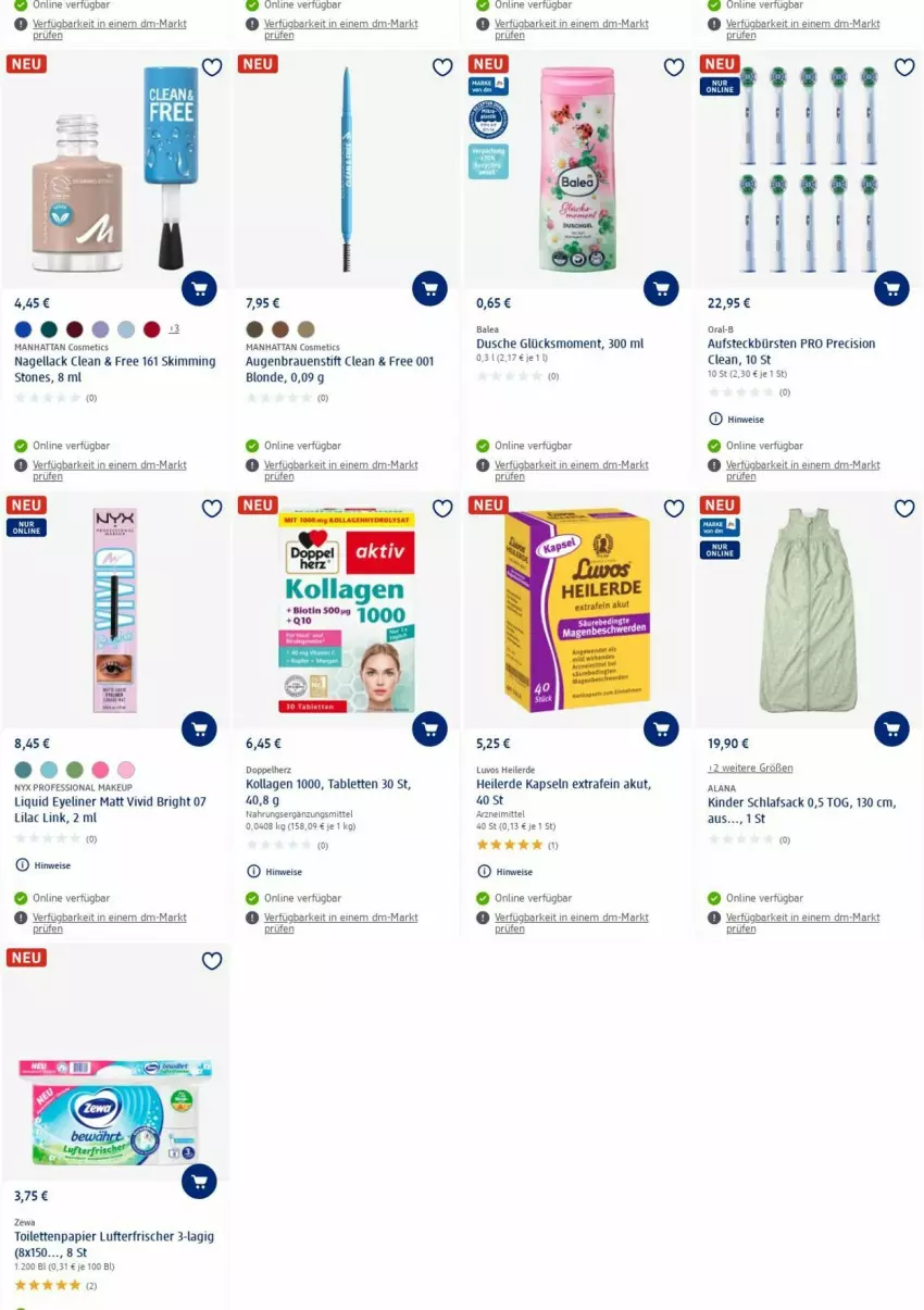 Aktueller Prospekt Dm Drogerie - Prospekte - von 05.06 bis 14.06.2023 - strona 16 - produkty: aufsteckbürsten, bürste, bürsten, doppelherz, dusche, eis, erde, Eyeliner, Kinder, Kollagen, lack, lufterfrischer, Nagellack, oral-b, papier, precision clean, sac, schlafsack, tablet, tablett, Tablette, Ti, toilettenpapier