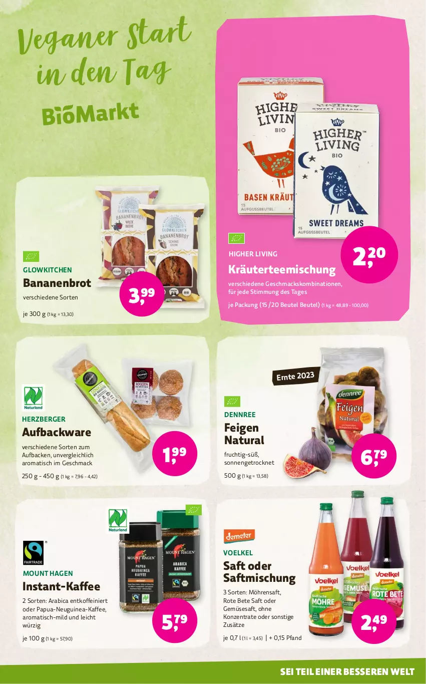 Aktueller Prospekt Denns Biomarkt - von 17.01 bis 30.01.2024 - strona 9 - produkty: banane, bananen, Berger, beutel, brot, dennree, Feigen, frucht, herzberger, instant-kaffee, kaffee, kräuter, mac, möhren, natur, natura, rote bete, saft, tee, Ti, tisch