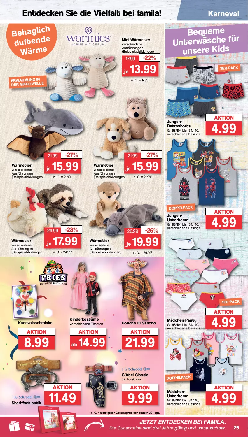 Aktueller Prospekt Famila - Prospekte - von 13.02 bis 18.02.2023 - strona 25 - produkty: beispielabbildung, decke, eis, gutschein, gutscheine, hemd, Kinder, panty, reis, retroshorts, shorts, Ti, Unterhemd, Unterwäsche, ZTE