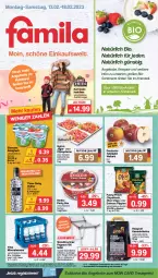 Gazetka promocyjna Famila - Prospekte - Gazetka - ważna od 18.02 do 18.02.2023 - strona 1 - produkty: almighur, almighurt, Alwa, angebot, angebote, asus, Becher, beutel, bio, briketts, chips, chipsfrisch, ehrmann, ehrmann almighurt, eis, elle, ente, erdnuss, flasche, flippies, funny-frisch, Germ, gyros, haribo, Kamin, küche, Küchen, mineralwasser, nuss, Ofen, pfanne, reis, rezept, rezepte, schwein, tafeläpfel, teller, Three Sixty, Ti, Trockner, vilsa, vodka, wasser, wein, Wella, ZTE