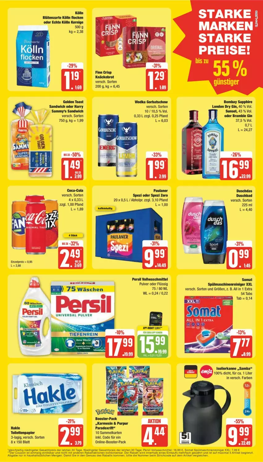 Aktueller Prospekt Edeka - Prospekte - von 26.02 bis 02.03.2024 - strona 3 - produkty: coca-cola, cola, coupon, eis, hakle, isolierkanne, maschinenreiniger, nuss, papier, Paula, paulaner, reiniger, reis, sandwich, somat, Spezi, spülmaschinen, Ti, waschmittel, ZTE