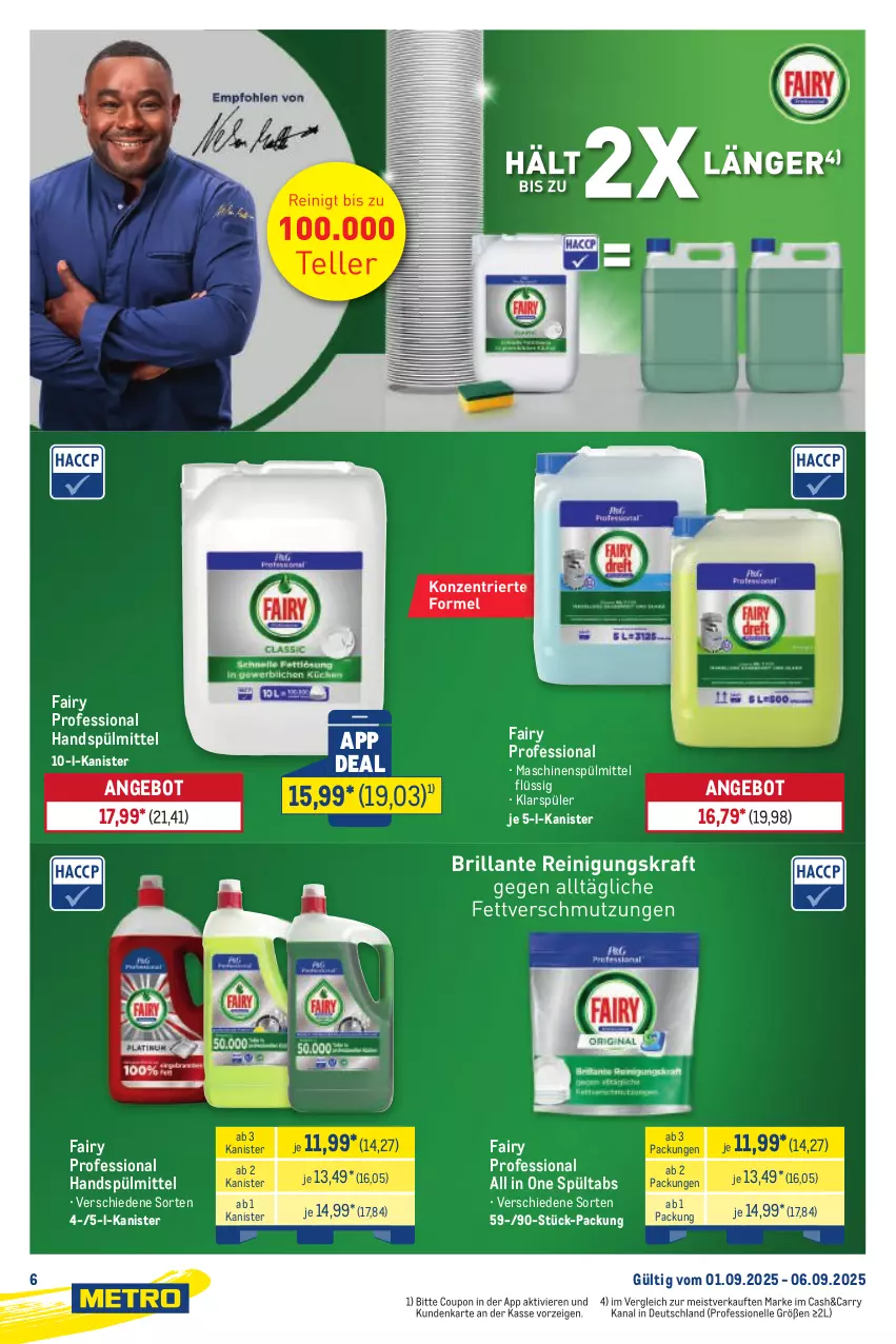 Aktueller Prospekt Metro - Starke Marken Profi - von 01.09 bis 06.09.2025 - strona 5 - produkty: angebot, coupon, eis, elle, fairy, klarspüler, spülmittel, Ti