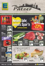 Gazetka promocyjna Edeka - Angebote der Woche - Gazetka - ważna od 21.01 do 21.01.2023 - strona 1 - produkty: angebot, axe, beutel, braten, butter, coca-cola, cola, deka, eier, eis, fanta, fleisch, gulasch, gurke, gurken, Haxe, joghur, joghurt, jungbullen, Käse, käsekuchen, kuchen, meggle, milka, raffaello, reis, salat, Salatgurke, salatgurken, schinken, schoko, schokolade, senseo, sprite, Streichzart, Ti, ZTE