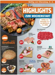 Gazetka promocyjna Vmarkt - Prospekte - Gazetka - ważna od 03.04 do 03.04.2024 - strona 26 - produkty: auer, brot, burger, geschnetzeltes, gewürz, Käse, krakauer, lack, leberkäs, leberkäse, lyoner, mehl, Muffin, natur, nuss, regensburger, rind, rinder, ring, Schal, Schale, schinken, schwein, spitzenqualität, Ti, wein, Yo, Zelt