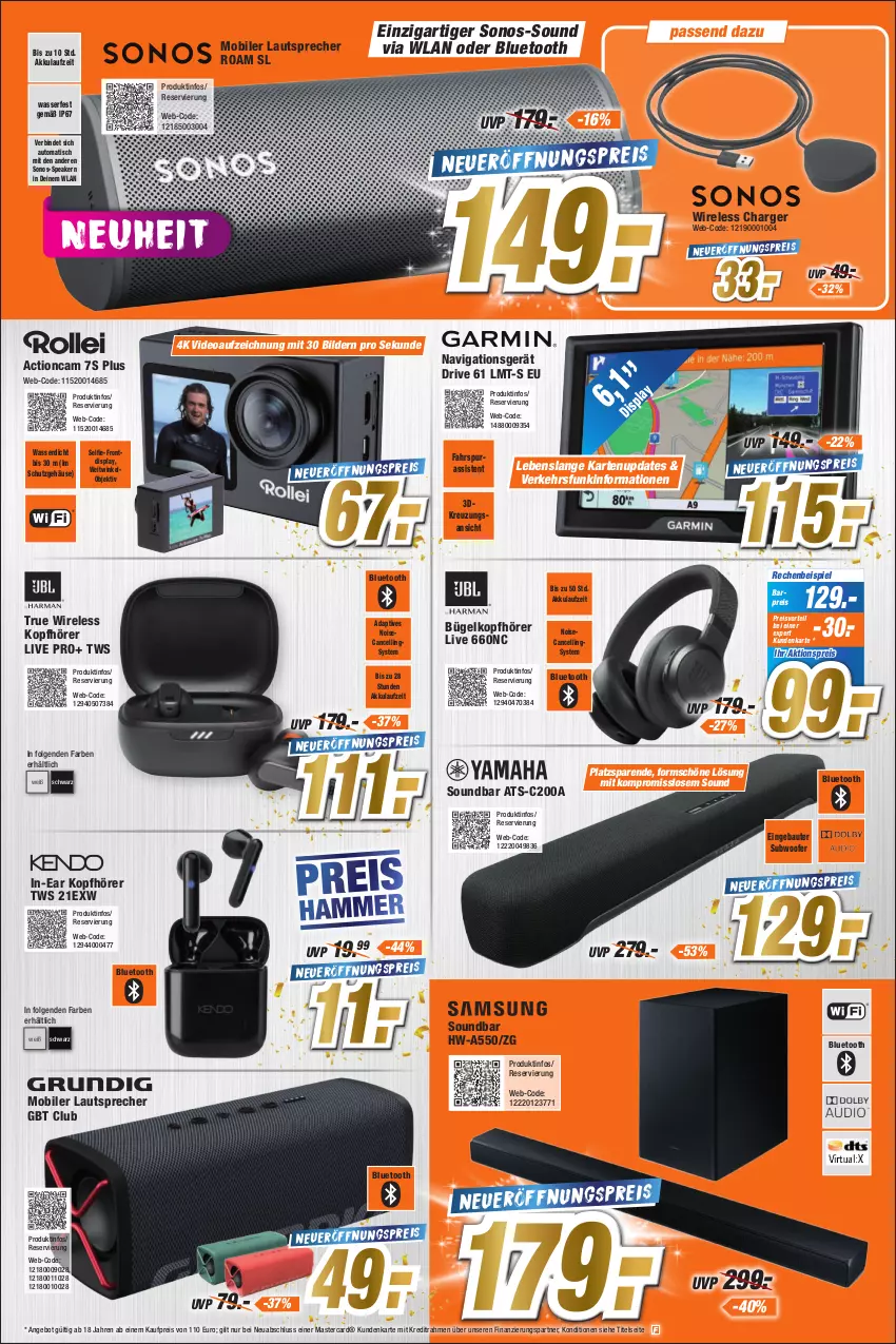 Aktueller Prospekt Expert Bonn - Prospekte - von 04.06 bis 10.06.2022 - strona 4 - produkty: actioncam, akku, aktionspreis, angebot, auto, Bau, bügel, deo, eis, In-Ear Kopfhörer, kopfhörer, lautsprecher, LG, mastercard, navigationsgerät, preisvorteil, reis, rel, Sonos, soundbar, Subwoofer, Ti, tisch, wasser