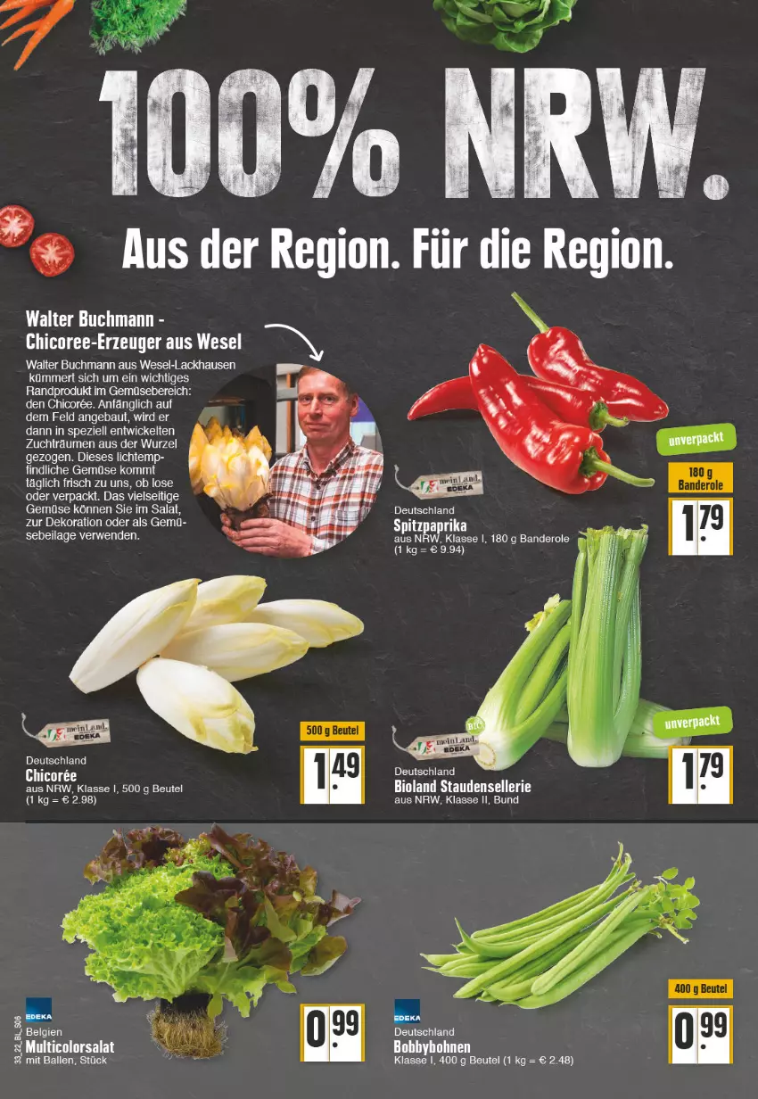 Aktueller Prospekt Edeka - Angebote der Woche - von 15.08 bis 20.08.2022 - strona 6 - produkty: Bau, beutel, bio, bioland, buch, dekoration, elle, ilag, lack, paprika, rwe, salat, Spezi, Spitzpaprika, stauden, Ti, WICK