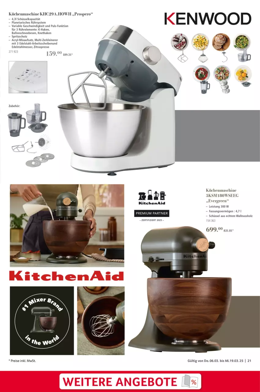 Aktueller Prospekt Selgros - Kochen & Servieren - von 06.03 bis 19.03.2025 - strona 21 - produkty: ball, edelstahl, edelstahlmesser, eis, ente, Holz, KitchenAid, küche, Küchen, küchenmaschine, leine, messer, Mixa, nuss, reis, rel, Ria, Schneebesen, schüssel, Spritzschutz, Ti, Zerkleinerer, Zitruspresse