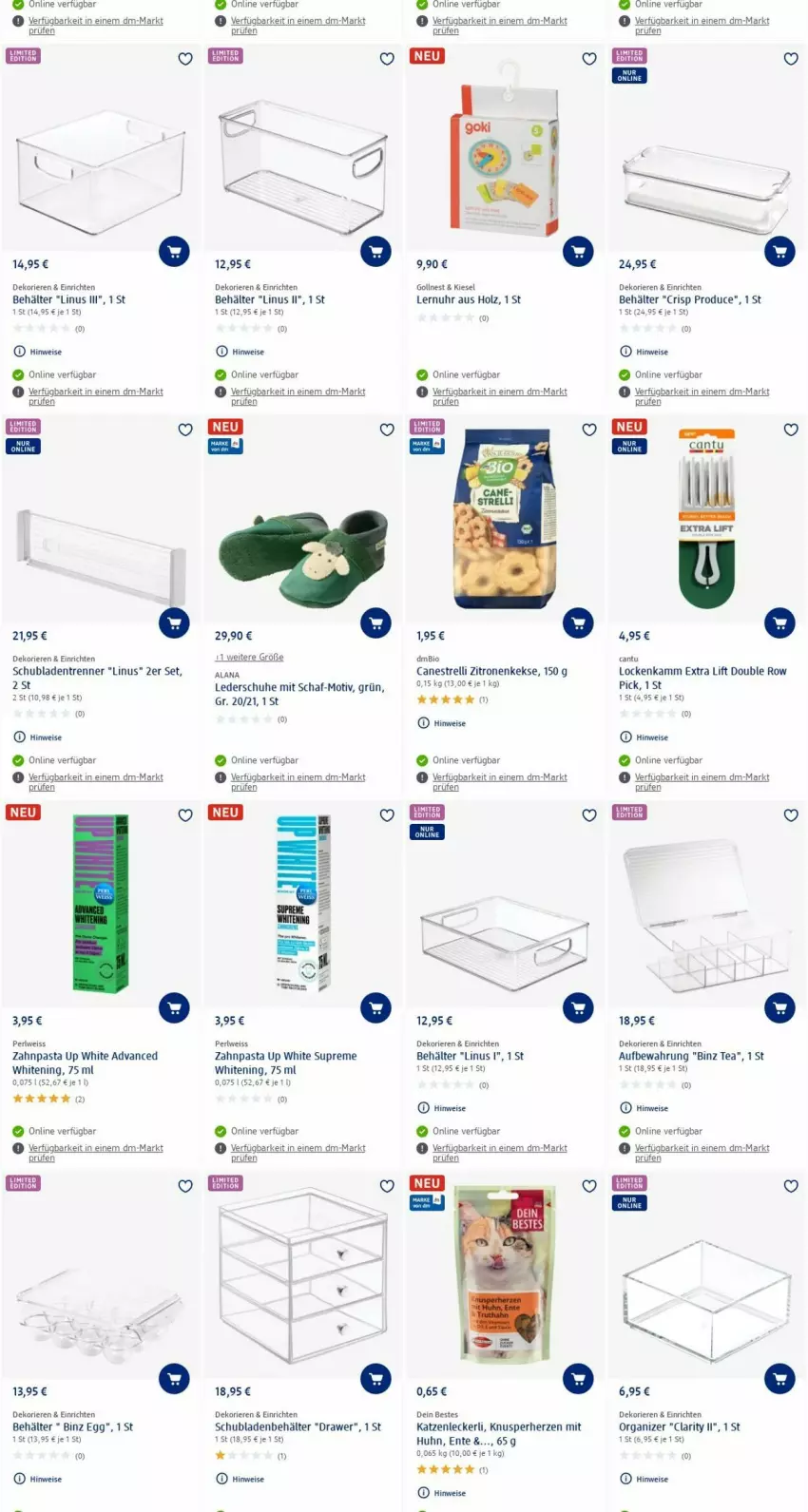 Aktueller Prospekt Dm Drogerie - Prospekte - von 31.07 bis 09.08.2023 - strona 13 - produkty: Behälter, bio, eis, ente, Holz, keks, kekse, Lederschuhe, mm extra, pasta, rel, schubladen, schuhe, Ti, uhr, Vase, zahnpasta, zitrone, zitronen