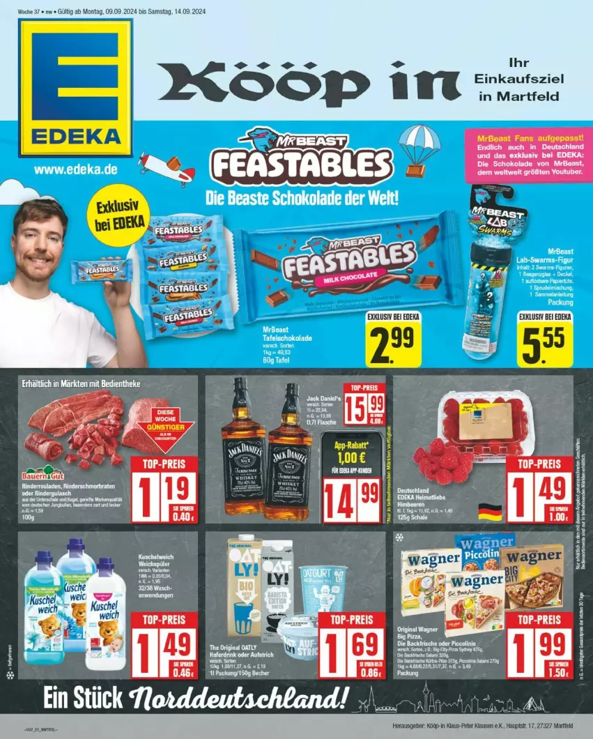 Aktueller Prospekt Edeka - Prospekte - von 09.09 bis 14.09.2024 - strona 1 - produkty: Ti