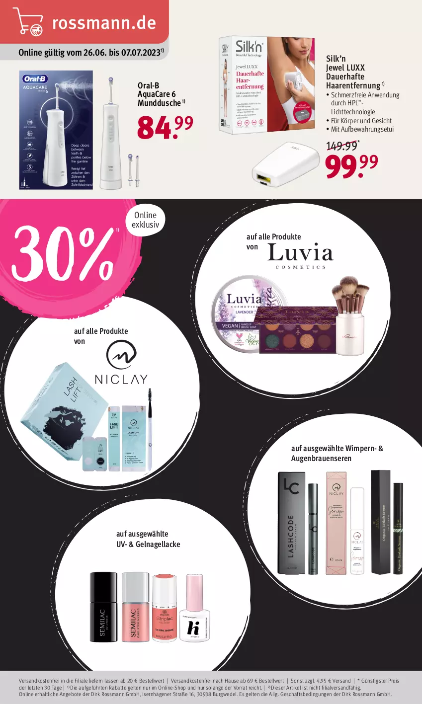 Aktueller Prospekt Rossmann - Prospekte - von 03.07 bis 07.07.2023 - strona 17 - produkty: angebot, angebote, aqua, auer, dusche, eis, Haarentfernung, HP, lack, Lacke, LG, Nagellack, ndk, oral-b, reis, Ti, versandkostenfrei, wedel, ZTE