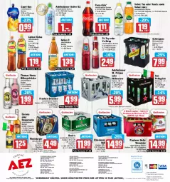 Gazetka promocyjna Aez - Prospekte - Gazetka - ważna od 15.07 do 15.07.2023 - strona 16 - produkty: adelholzener, AEZ, bier, brunnen, buch, burger, Cap, capri-sun, coca-cola, cola, corona, desperados, drucker, eis, eistee, elle, Engel, ente, fisch, flasche, flensburger, franken brunnen, Germ, getränk, getränke, glasflasche, Hefe, Hohes C, Holz, kerze, lipton, Paula, paulaner, perla, reis, ring, rum, san pellegrino, schweppes, sirup, tee, teller, thomas henry, Ti, uhr, volvic, wasser, weissbier, Yo, ZTE