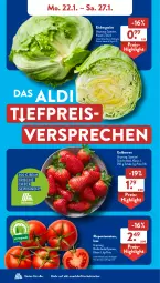 Gazetka promocyjna AldiSud - NÄCHSTE WOCHE - Gazetka - ważna od 27.01 do 27.01.2024 - strona 4 - produkty: aldi, beere, beeren, eis, eisbergsalat, erdbeere, erdbeeren, kracher, reis, rispentomaten, salat, Schal, Schale, Ti, tomate, tomaten, ZTE