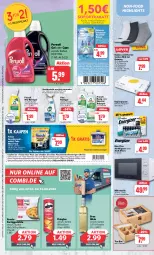 Gazetka promocyjna Combi - Prospekte - Gazetka - ważna od 13.04 do 13.04.2024 - strona 23 - produkty: Bau, baumwolle, beutel, bio, biozidprodukte, bree, Cap, coupon, coupons, din a4, eis, elle, essig, febreze, fertiggericht, fertiggerichte, Finish, flasche, Frosch, frosta, geschirr, gin, kopierpapier, mikrowelle, papier, perwoll, pringles, Rauch, reiniger, reis, ring, rwe, socken, sofortrabatt, tee, teller, Ti, timer, wc-reiniger, wein, wolle, ZTE