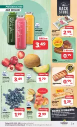 Gazetka promocyjna Combi - Prospekte - Gazetka - ważna od 13.04 do 13.04.2024 - strona 3 - produkty: angebot, angebote, baguette, beere, beeren, beutel, butter, Donut, donuts, eis, flasche, fleisch, galiamelone, heidelbeere, heidelbeeren, kracher, melone, melonen, Nektar, nektarinen, reis, Schal, Schale, sim, smoothie, smoothies, stube, tafeläpfel, telefon, Ti, true fruits, uhr, würstchen, ZTE