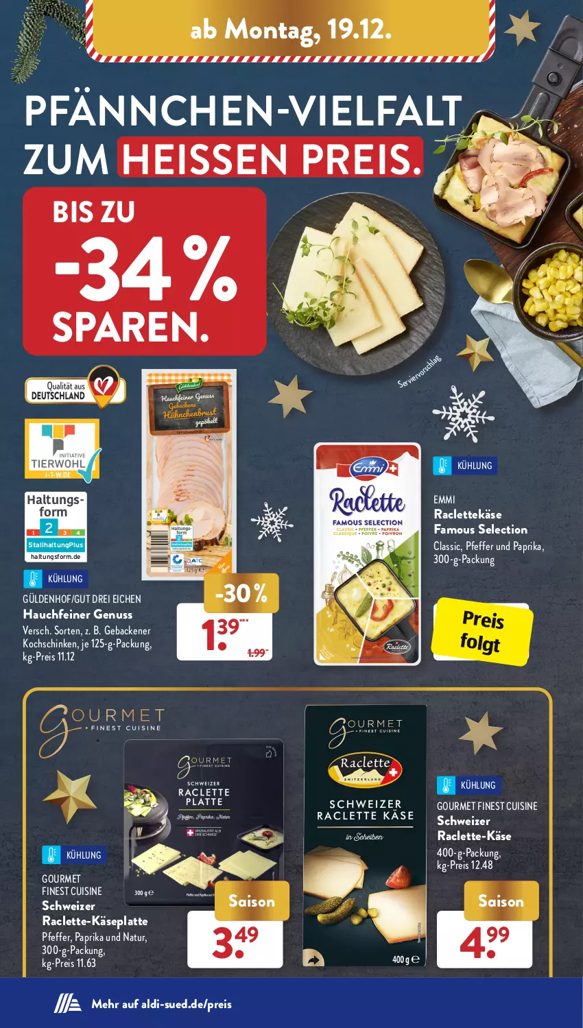 Aktueller Prospekt AldiSud - IN ZWEI WOCHEN - von 19.12 bis 24.12.2022 - strona 2 - produkty: aldi, eis, emmi, geback, Käse, kochschinken, latte, LG, natur, nuss, paprika, pfeffer, reis, schinken, Ti