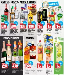 Gazetka promocyjna Hit - Prospekte - Gazetka - ważna od 15.01 do 15.01.2022 - strona 19 - produkty: alkohol, almdudler, ball, bio, bio limo, brut, brut dargent, chardonnay, chia, cola, corona, corona extra, drink, eis, elle, energy drink, flasche, fuze tea, glasflasche, grappa, ice tea, johnnie walker, kräuter, licor, licor 43, likör, limo, monster, pfanne, Pfanner, Pinot, reis, Rockstar, russian standard, scotch, scotch whisky, sekt, skyy, söhnlein, söhnlein brillant, tee, teller, Ti, underberg, vio bio limo, vodka, volvic, wein, whisky, zucker