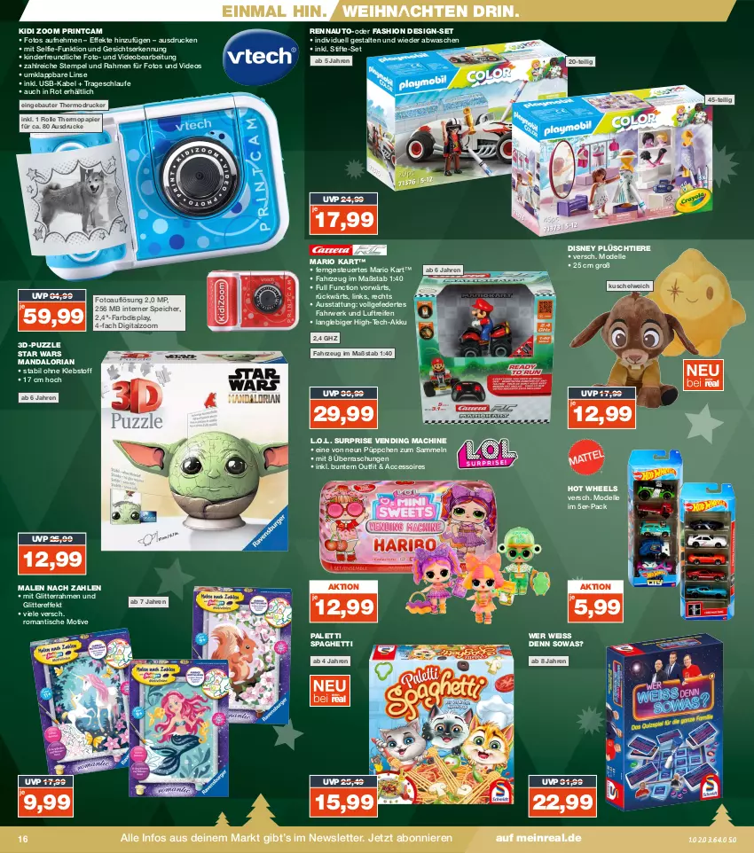 Aktueller Prospekt Real - von 27.11 bis 02.12.2023 - strona 16 - produkty: ACC, accessoires, akku, auto, Bau, dell, deo, disney, drucker, eis, elle, Hot Wheels, Kinder, Kuschelweich, LG, mac, Mode, papier, Plüsch, Puzzle, reifen, Ria, rwe, spaghetti, stifte, Ti, Tiere, tisch, usb, weihnachten