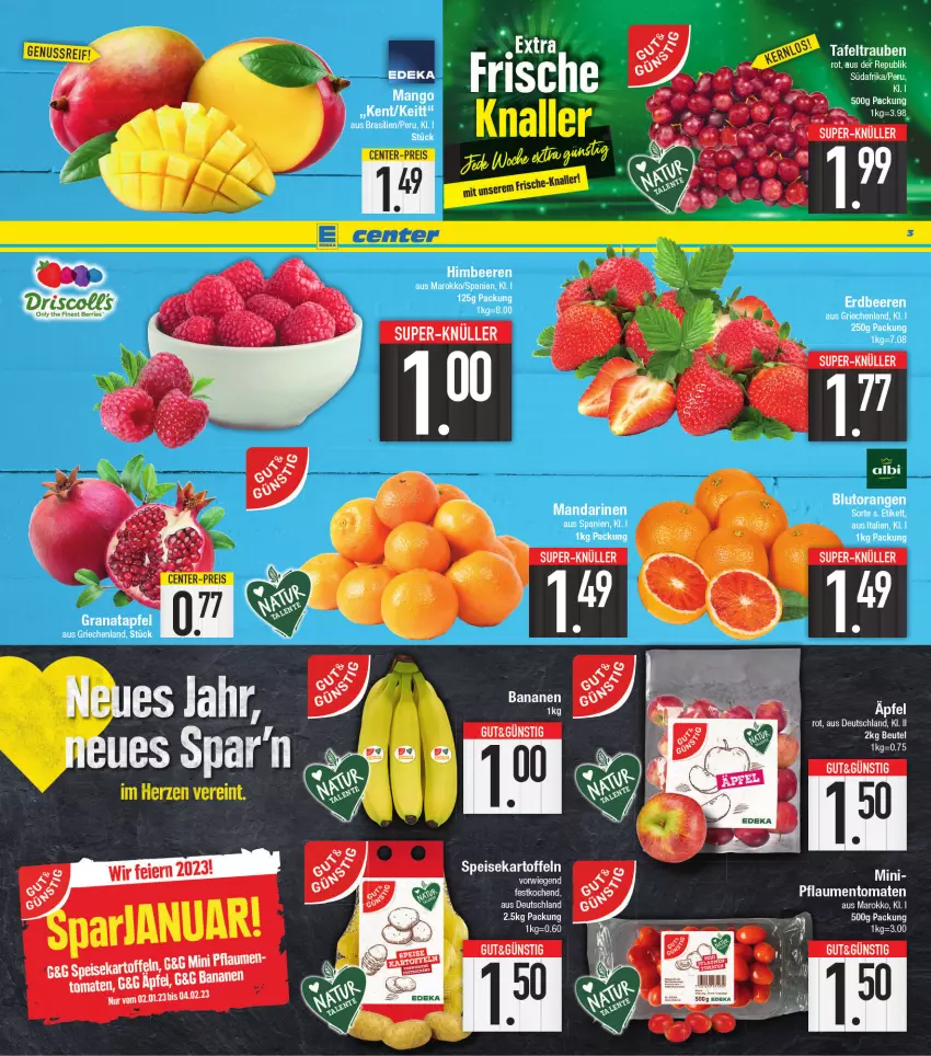 Aktueller Prospekt E Center - Angebote der Woche - von 02.01 bis 07.01.2023 - strona 3 - produkty: banane, bananen, mango, Ti