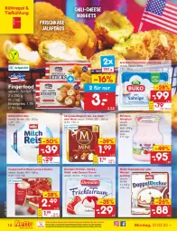 Gazetka promocyjna Netto Marken-Discount - Filial-Angebote - Gazetka - ważna od 12.02 do 12.02.2022 - strona 14 - produkty: almighur, almighurt, arla, arla buko, Buko, chili, coppenrath, decke, dessert, ehrmann, ehrmann almighurt, eis, frischkäse, früchte, jalapeño, Käse, kuchen, kühlregal, langnese, Lust auf Kuchen, magnum, milch, Müller, ndk, nuggets, pudding, regal, reis, Ti, vanille, versandkostenfrei