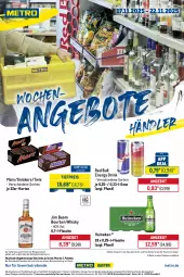 Gazetka promocyjna Metro - Wochen-Angebote Händler - Gazetka - ważna od 22.11 do 22.11.2025 - strona 1 - produkty: abholpreise, angebot, angebote, bourbon, coupon, drink, eis, energy drink, flasche, getränk, getränke, heineken, ilag, jim beam, mars, Metro, Palette, Rauch, red bull, reis, riegel, rwe, snickers, Ti, tiefpreis, twix, whisky