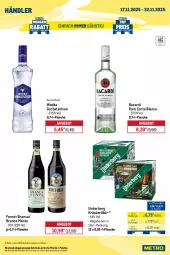 Gazetka promocyjna Metro - Wochen-Angebote Händler - Gazetka - ważna od 22.11 do 22.11.2025 - strona 7 - produkty: angebot, bacardi, bacardi rum, bitburger, bitburger pils, burger, eis, Fernet, fernet branca, flasche, getränk, getränke, Gorbatschow, jever, kräuter, kräuterlikör, likör, Metro, metro gastro, Palette, pils, premium pils, reis, rum, Spaten, Ti, tiefpreis, tyskie, underberg, wodka