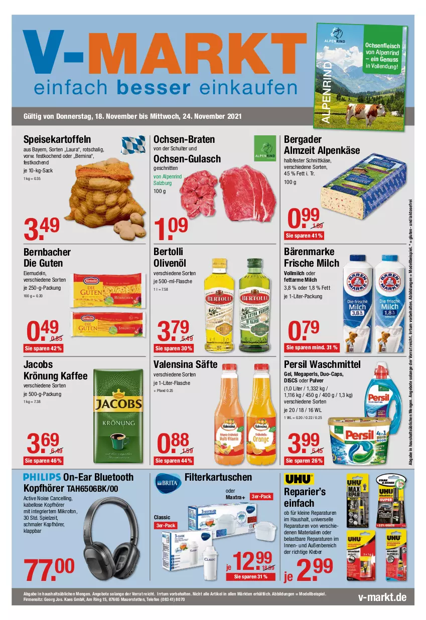 Aktueller Prospekt Vmarkt - V-Markt - von 18.11 bis 24.11.2021 - strona 1