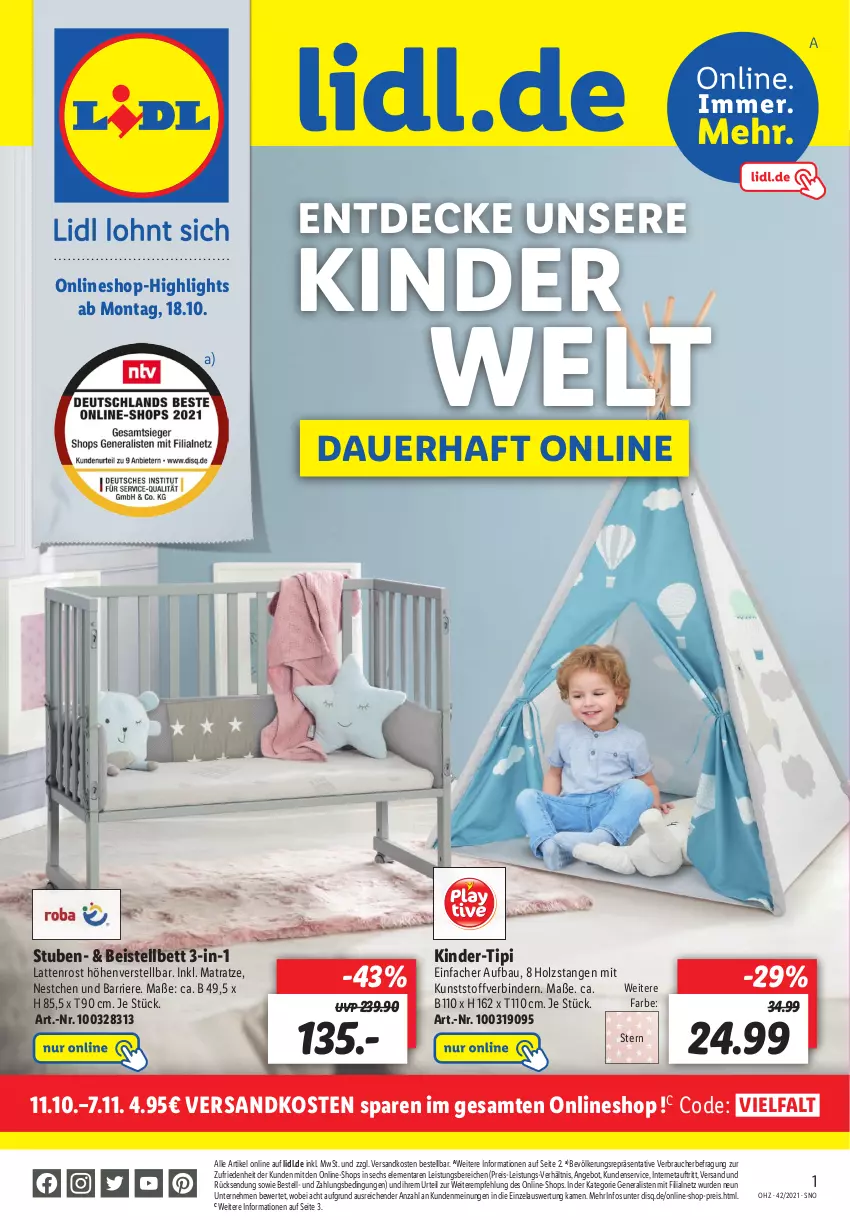 Aktueller Prospekt Lidl - Onlineshop-Highlights der Woche - von 18.10 bis 24.10.2021 - strona 1