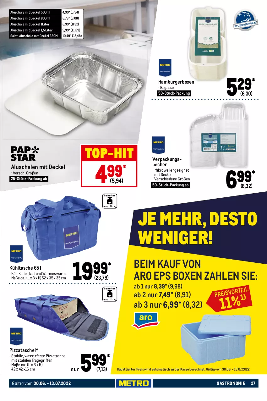 Aktueller Prospekt Metro - GastroJournal - von 30.06 bis 13.07.2022 - strona 27 - produkty: auer, auto, Becher, beleuchtung, burger, decke, Deckel, eis, elle, Glastür, hamburger, kerze, kühlschrank, kühltasche, mikrowelle, natur, natura, pizza, reis, salat, Schal, Schale, Schrank, Tasche, tee, Teelicht, teelichte, thermostat, Ti, tisch, top-hit, tragegriff, vitrine, wasser