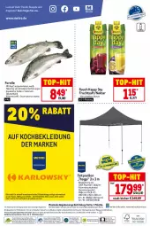 Gazetka promocyjna Metro - GastroJournal - Gazetka - ważna od 13.07 do 13.07.2022 - strona 36 - produkty: abholpreise, Abtei, aluminiumgestell, angebot, angebote, aqua, auer, auto, eis, elle, erde, Faltpavillon, fleisch, forelle, frucht, fruchtsaft, getränk, getränke, Happy Day, ilag, kleid, Kleidung, LG, lieferservice, Metro, Nektar, Palette, pavillon, preisvorteil, Rauch, regal, reis, rel, rezept, rezepte, rwe, saft, Ti, tisch, top-hit