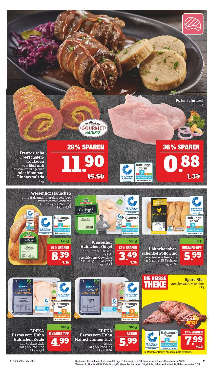 Aktueller Prospekt Marktkauf - Prospekt - von 06.06 bis 11.06.2022 - strona 11 - produkty: eis, filet, Geflügel, gewürz, henkel, mam, Pollo Fino, pute, putenschnitzel, reis, rind, rinder, Rinderroulade, rouladen, Schal, Schale, schenkel, schnitzel, Ti, wiesenhof, ZTE