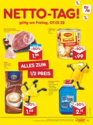 Gazetka promocyjna Netto Marken-Discount - Filial Angebote - Gazetka - ważna od 08.01 do 08.01.2022 - strona 43 - produkty: angebot, axe, Cap, cappuccino, cin, eis, fleisch, Haxe, krüger, maggi, Rauch, ravioli, reifen, reis, Scheibenfrostschutz, schwein, schweine, Ti, usb, wein, weine, ZTE