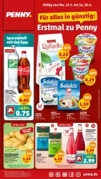 Gazetka promocyjna Penny - Prospekte - Gazetka - ważna od 20.04 do 20.04.2024 - strona 1 - produkty: almighur, almighurt, coca-cola, cola, ecco, ente, fanta, feta, frucht, fruchtsecco, getränk, gin, jacobs, kaffee, Käse, natur, obst, Obst und Gemüse, olaz, raffaello, rotkäppchen, schafkäse, sprite, Ti, und gemüse