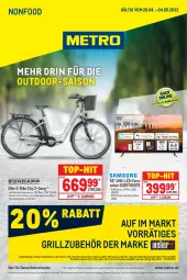 Gazetka promocyjna Metro - NonFood - Gazetka - ważna od 04.05 do 04.05.2022 - strona 1 - produkty: auto, E-Bike, eis, elle, erde, Fahrrad, fernseher, gabel, grill, Grillzubehör, korb, LG, Metro, reis, Sport, teller, Ti, tisch, top-hit, uhd