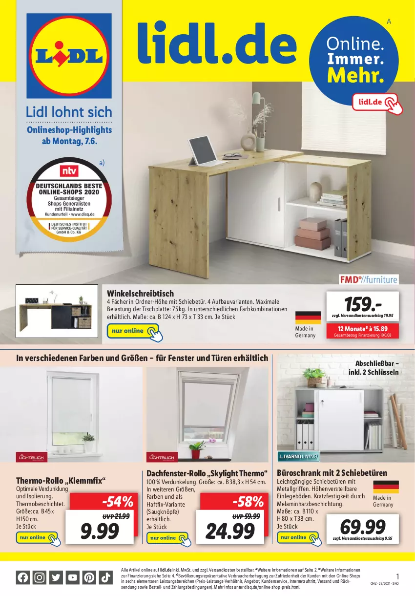 Aktueller Prospekt Lidl - Onlineshop-Highlights der Woche - von 07.06 bis 13.06.2021 - strona 1