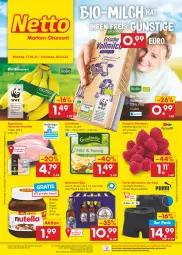 Gazetka promocyjna Netto Marken-Discount - Filial-Angebote - Gazetka - ważna od 22.04 do 22.04.2023 - strona 1 - produkty: angebot, banane, bananen, Bau, beere, beeren, bestpreis, bier, Biere, bio, bio-bananen, brustfilet, creme, discount, eis, filet, fleisch, grünländer, hähnchen-brustfilet, himbeer, himbeere, himbeeren, milch, mönchshof, ndk, nuss, nutella, reis, retroshorts, Schal, Schale, shorts, Ti, vollmilch, wurst, wurst in selbstbedienung, ZTE