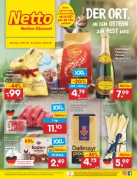 Gazetka promocyjna Netto Marken-Discount - Filial-Angebote - Gazetka - ważna od 16.04 do 16.04.2022 - strona 1 - produkty: angebot, bohne, bohnen, brut, champagne, dallmayr, dallmayr prodomo, eier, eis, kaffee, lindor, lindt, ndk, prodomo, reis, rind, rouladen, spargel, Ti, uhr, versandkostenfrei, ZTE