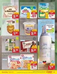 Gazetka promocyjna Netto Marken-Discount - Filial-Angebote - Gazetka - ważna od 16.04 do 16.04.2022 - strona 19 - produkty: angebot, arla, arla buko, Buko, Dr. Oetker, frischkäse, garden gourmet, kalbsschnitzel, kartoffel, kartoffelsalat, Käse, käsescheiben, kuchen, kühlmann, Le Rustique, milch, milram, pizza, ristorante, ristorante pizza, salat, schnitzel, Ti, weichkäse, weidemilch, wiener, ZTE